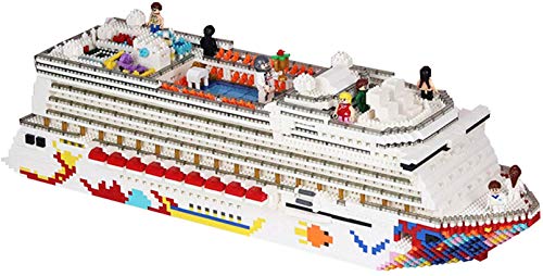 QSSQ Mini Bloques De Construcción De Cruceros De Lujo para Niños 4950 Unids Big White Bip DIY Bloques De Construcción De Diamantes Ensamblados Juguetes Niños GIF