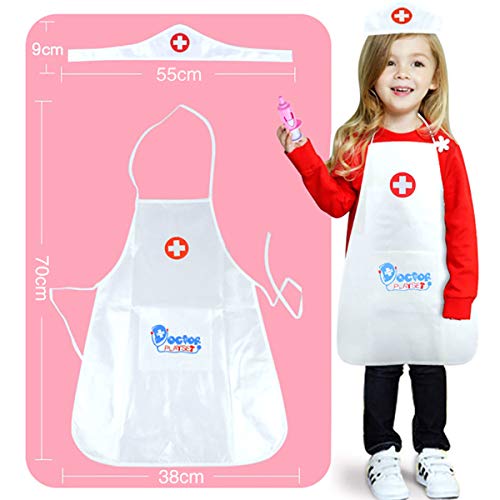 Queta Kit Doctor Toy Doctor Kit de niños 18 Piezas Maletín de Doctor Medico Doctor Juego de rol Juguete para niños pequeños 3+ años (Rosa)