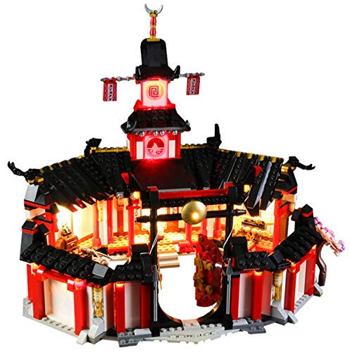 QZPM Conjunto De Luces (Monasterio Ninjago Legacy) Modelo De Construcción De Bloques - Kit De Luz LED Compatible con Lego 70670 (NO Incluido En El Modelo)