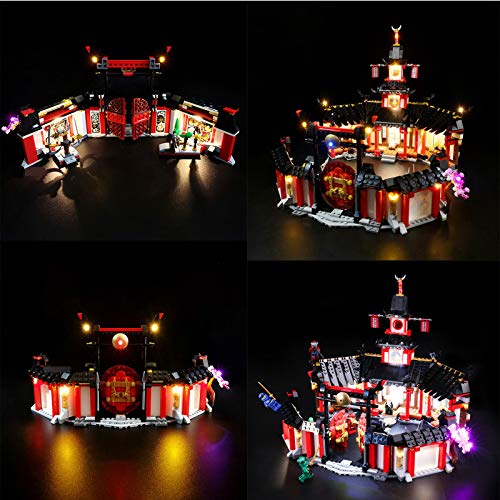 QZPM Conjunto De Luces (Monasterio Ninjago Legacy) Modelo De Construcción De Bloques - Kit De Luz LED Compatible con Lego 70670 (NO Incluido En El Modelo)