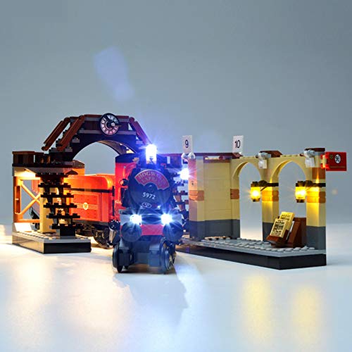 QZPM Conjunto De Luces (Tren Expreso De Hogwarts Lego Harry Potter) Modelo De Construcción De Bloques - Kit De Luz LED Compatible con Lego 75955 (NO Incluido En El Modelo)