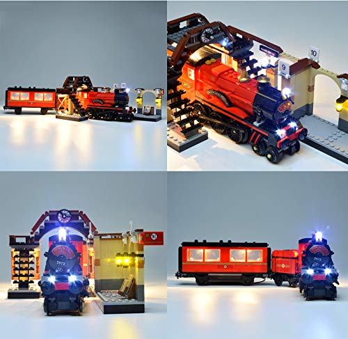 QZPM Conjunto De Luces (Tren Expreso De Hogwarts Lego Harry Potter) Modelo De Construcción De Bloques - Kit De Luz LED Compatible con Lego 75955 (NO Incluido En El Modelo)