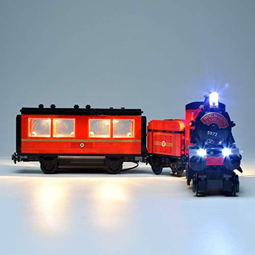 QZPM Conjunto De Luces (Tren Expreso De Hogwarts Lego Harry Potter) Modelo De Construcción De Bloques - Kit De Luz LED Compatible con Lego 75955 (NO Incluido En El Modelo)