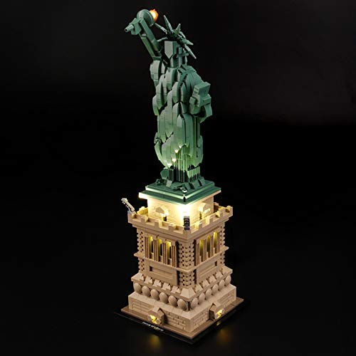 QZPM Kit De Iluminación Led para Architecture Estatua De La Libertad-Compatible con Ladrillos De Construcción Lego Modelo 21042, Juego De Legos No Incluido