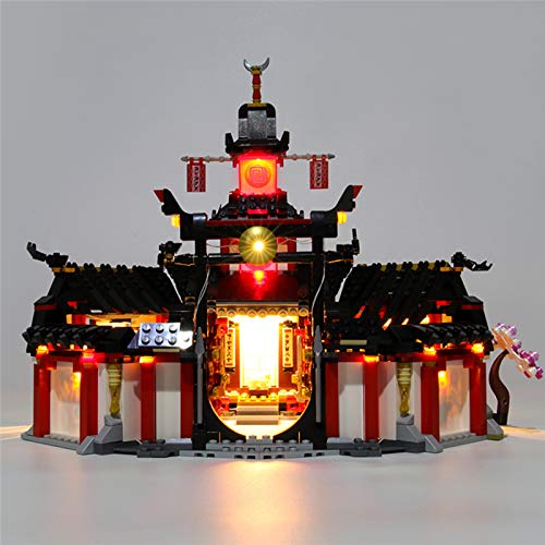 QZPM Kit De Iluminación Led para Lego Monasterio Ninjago Legacy, Compatible con Ladrillos De Construcción Lego Modelo 70670, Juego De Legos No Incluido