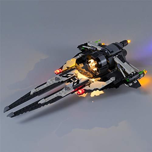 QZPM Kit De Iluminación Led para Lego (Star Wars Interceptor Tie Black Ace) Compatible con Ladrillos De Construcción Lego Modelo 75242, Juego De Legos No Incluido