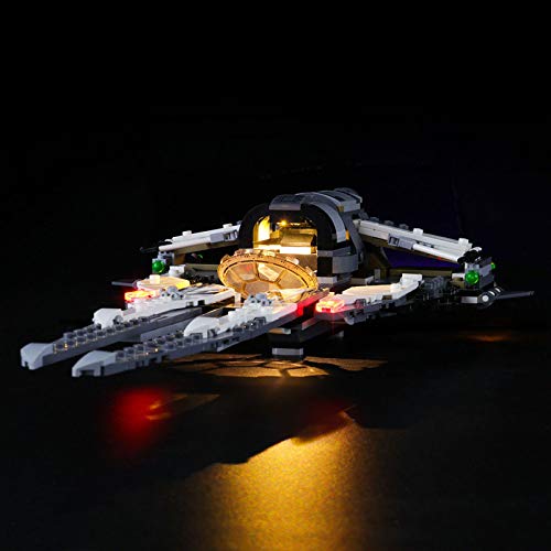 QZPM Kit De Iluminación Led para Lego (Star Wars Interceptor Tie Black Ace) Compatible con Ladrillos De Construcción Lego Modelo 75242, Juego De Legos No Incluido