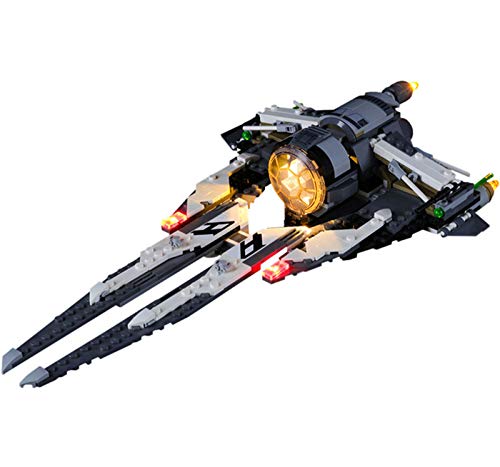 QZPM Kit De Iluminación Led para Lego (Star Wars Interceptor Tie Black Ace) Compatible con Ladrillos De Construcción Lego Modelo 75242, Juego De Legos No Incluido