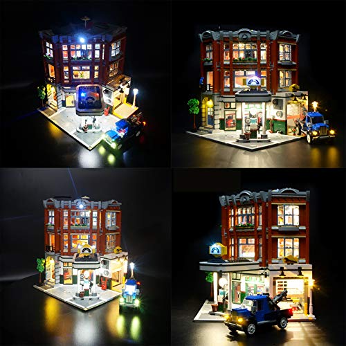 QZPM Kit De Iluminación Led para (Taller De La Esquina) Compatible con Ladrillos De Construcción Lego Modelo 10264, Juego De Legos No Incluido