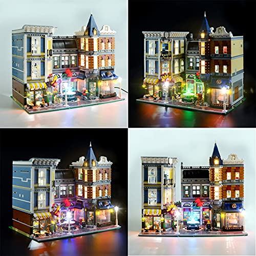 QZPM Kit De Luces Led para Creator Gran Plaza, Compatible con El Modelo De Bloques De Construcción De Juguetes Lego 10255 (No Incluido El Modelo)