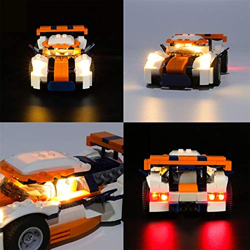 QZPM Kit De Luces para Lego (Creator Deportivo De Competición Sunset) Modelo, Kit De Iluminación Led Light Kit Compatible con Lego 31089 (Juego De Legos No Incluido)