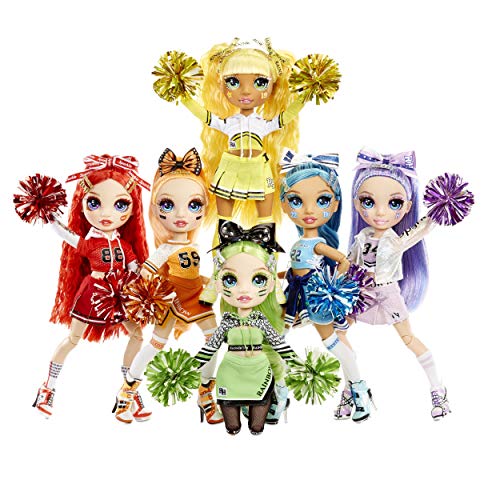 Rainbow High Cheer Muñeca de Moda - Vestidos Elegantes, Pompón y Muñeca Animadora Jade Hunter, Muñeca de Moda en Verde - Serie Rainbow High Cheer - Regalo Perfecto para Niñas a Partir de 6 Años