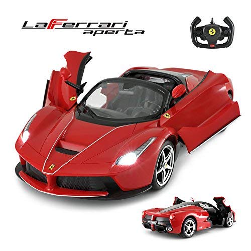 RASTAR Ferrari Drifting RC Car 1/14 Ferrari LaFerrari Aperta Control Remoto Coche - Convertible Top, Puertas Abiertas, Luces de Trabajo