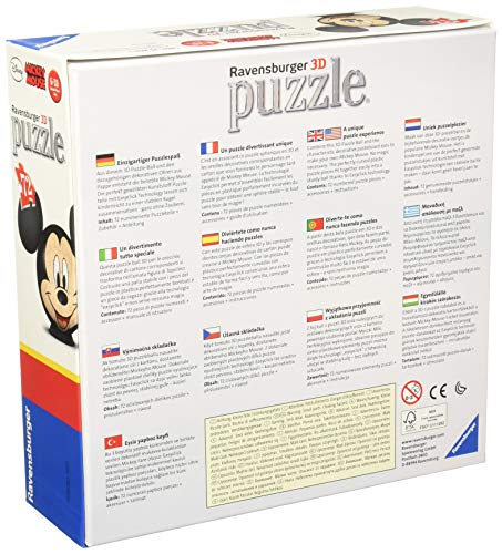 Ravensburger-11761 1 Mickey Puzzle 3D Ravensburger, Multicolor (1)