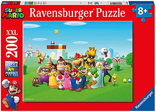 Ravensburger 12993 - Puzzle infantil (200 piezas, tamaño XXL), diseño de Super Mario