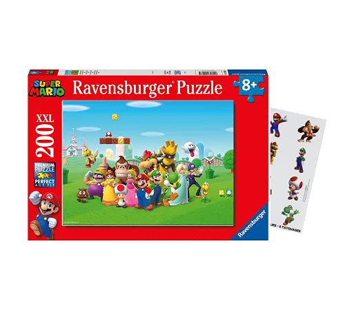 Ravensburger 12993 - Puzzle infantil (200 piezas, tamaño XXL), diseño de Super Mario