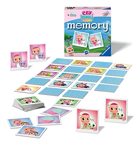 Ravensburger 20619 Memory Cry Babies, Juego Memory para Niños y Familias, Edad Recomendada 4+, 76 Cartas de Juego