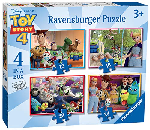 Ravensburger-6833 Ravensburger Disney Toy Story 4, 4 Pulgadas Caja (12, 16, 20, 24 Piezas) Rompecabezas para niños a Partir de 3 años, Multicolor, 0 (6833)