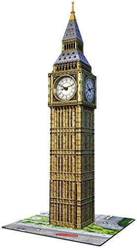 Ravensburger - Big Ben Reloj automático, puzzle 3D, 5.5x5.5x39 cm (125869)