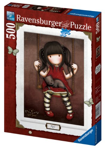 Ravensburger Gorjuss Ruby - Puzzle (500 Piezas), diseño de niña con Gato