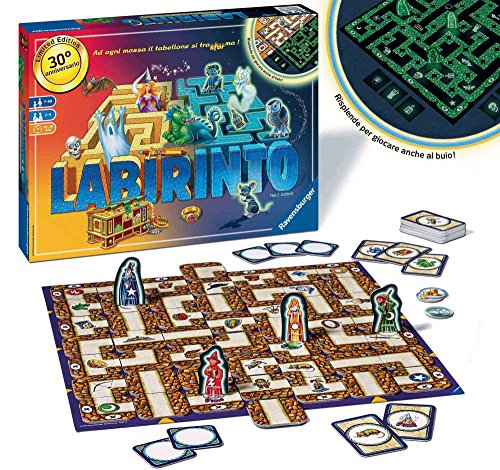 Ravensburger Labirinto Glow in the Dark Niños y adultos Viajes/aventuras - Juego de tablero (Viajes/aventuras, Niños y adultos, 20 min, 30 min, Niño/niña, 7 año(s)) , color/modelo surtido