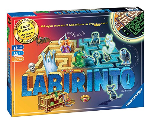 Ravensburger Labirinto Glow in the Dark Niños y adultos Viajes/aventuras - Juego de tablero (Viajes/aventuras, Niños y adultos, 20 min, 30 min, Niño/niña, 7 año(s)) , color/modelo surtido