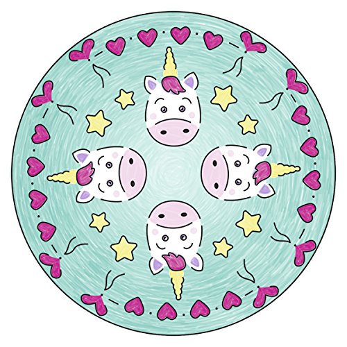 Ravensburger- Mini Mandala Designer Unicorn, Manualidades y Pintura, Color Blanco (29704)