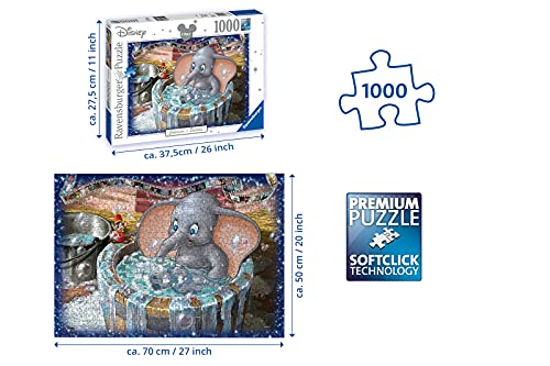 Ravensburger Puzzle 1000 Piezas, Dumbo, Puzzle Disney, Rompecabezas Ravensburger de Alta Calidad, Edad Recomendada 12+