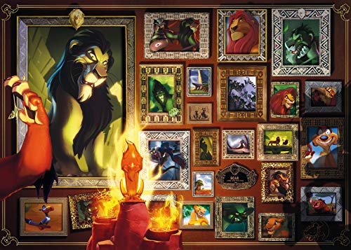 Ravensburger Puzzle 1000 Piezas, Villainous Scar, Puzzle Disney, Rompecabezas Ravensburger de óptima calidad, Villanos Puzzle, Edad Recomendada 12+