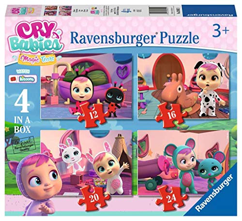 Ravensburger Puzzle, Cry Babies, 4 Puzzle in a Box, Puzzle Niños, Edad Recomendada 3+ , Rompecabezas Ravensburger