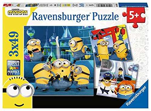 Ravensburger Puzzle, Minions, Puzzle 3x49 Piezas, Puzzles para Niños, Edad Recomendada 5+, Rompecabeza de Calidad