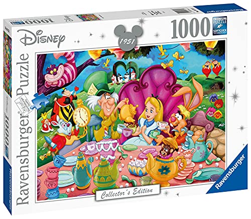 Ravensburger Puzzle, Puzzle 1000 Piezas, Alicia, Disney Collector's Edition, Puzzle Disney, Puzzle Adultos, Rompecabezas de Calidad, Puzzle Princesas Disney