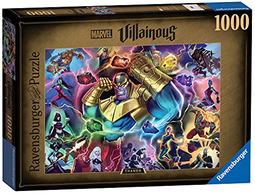 Ravensburger Puzzle, Puzzle 1000 Piezas, Villainous: Thanos, Puzzle Marvel, Puzzle Adultos, Rompecabezas Ravensburger de Calidad