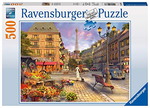 Ravensburger Puzzle, Puzzle 500 Piezas, De Paseo Por París, Puzzles para Adultos, Puzzle París, Rompecabezas Ravensburger de Alta Calidad