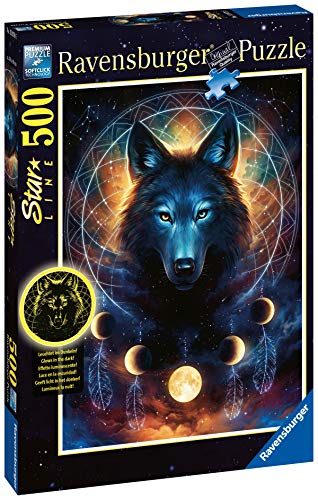 Ravensburger Puzzle, Puzzle 500 Piezas, Lobo Brillante, Puzzles para Adultos, Puzzle Animales, Rompecabezas Ravensburger de Alta Calidad