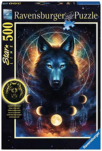 Ravensburger Puzzle, Puzzle 500 Piezas, Lobo Brillante, Puzzles para Adultos, Puzzle Animales, Rompecabezas Ravensburger de Alta Calidad