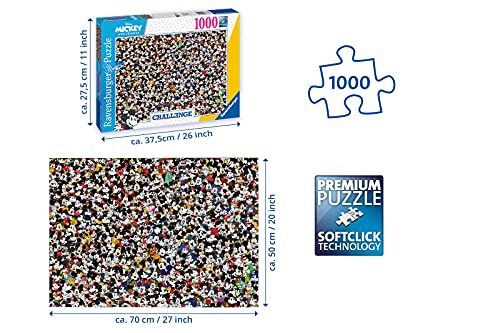 Ravensburger Puzzle, Puzzles 1000 Piezas, Challenge Mickey Mouse, Colección Challenge, Impossible Rompecabezas Ravensburger, Jigsaw Puzzle