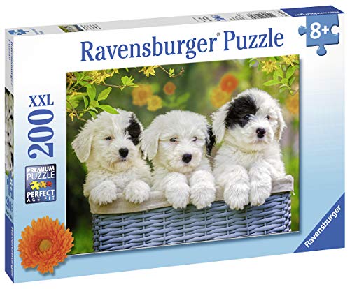 Ravensburger Puzzle, Tres amables Cachorros, Puzzle 200 Piezas XXL, Puzzles para Niños, Edad Recomendada 8+, Rompecabeza de Calidad