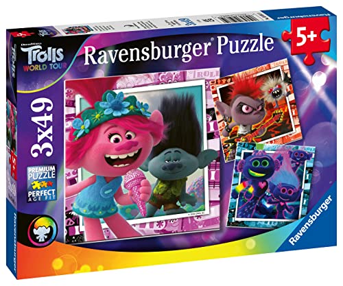 Ravensburger Trolls Puzzle 3 x 49 Piezas, Color (05081)