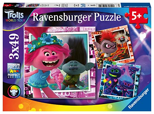 Ravensburger Trolls Puzzle 3 x 49 Piezas, Color (05081)