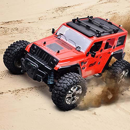 RC Automóviles Coche Off-Road Teledirigido Radio 4WD 2,4Ghz Coche Eléctrico RC Rock Racer Escala 1/14 RTR Juguete de Interés Camiones de Control Remoto Monstruo de Carreras de Alta Velocidad