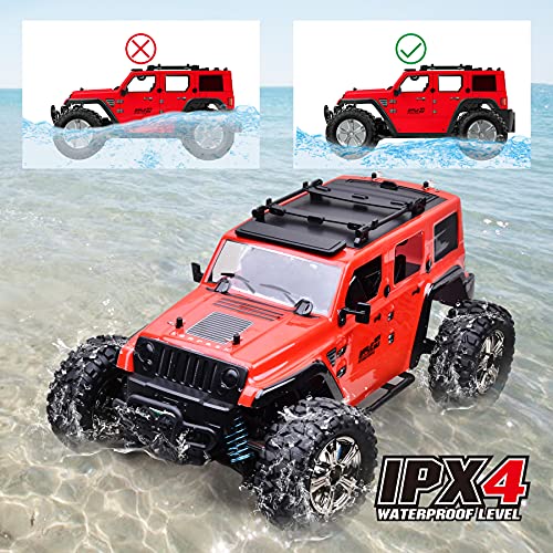 RC Automóviles Coche Off-Road Teledirigido Radio 4WD 2,4Ghz Coche Eléctrico RC Rock Racer Escala 1/14 RTR Juguete de Interés Camiones de Control Remoto Monstruo de Carreras de Alta Velocidad