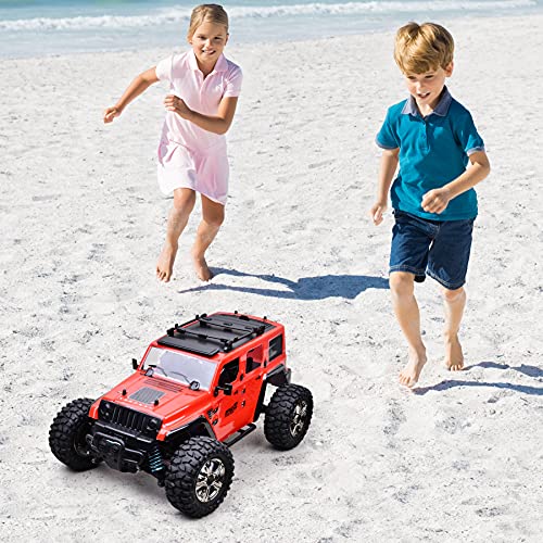 RC Automóviles Coche Off-Road Teledirigido Radio 4WD 2,4Ghz Coche Eléctrico RC Rock Racer Escala 1/14 RTR Juguete de Interés Camiones de Control Remoto Monstruo de Carreras de Alta Velocidad