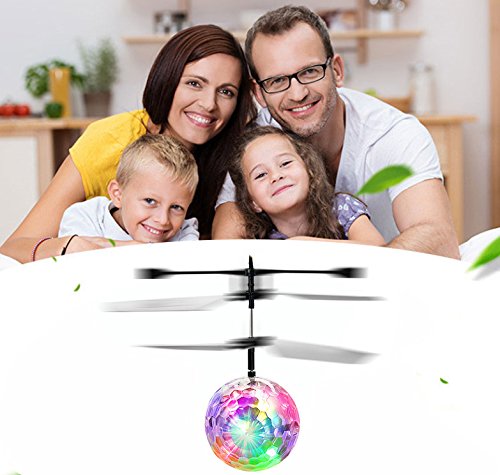 RC Juguete de Suspensión Mini Bola de Vuelo Flash Disco Colorido LED Helicóptero de Luz Control Remoto Que Brilla Intensamente Aviones Juguetes de los niños