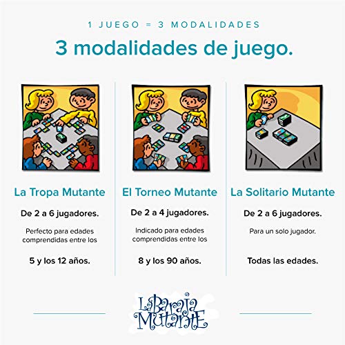 RC ocio Juego de Mesa La Baraja Mutante Juego para niños y Adultos . Juego de Cartas educativos a Partir de los 6 años, Ideal para Hijos y Padres / Juegos Familiares Divertidos