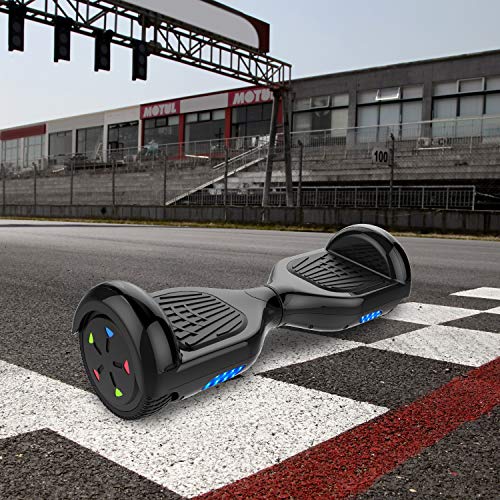 RCB Hoverboard Patinete Eléctrico Self Balancing Scooter de Auto-Equilibrio Luces LED Integradas con Hoverkart Go-Kart Bluetooth Regalo para Niños y Adultos 6.5