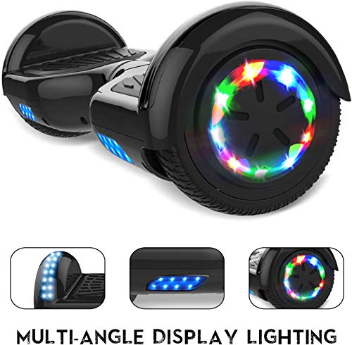 RCB Hoverboard Patinete Eléctrico Self Balancing Scooter de Auto-Equilibrio Luces LED Integradas con Hoverkart Go-Kart Bluetooth Regalo para Niños y Adultos 6.5