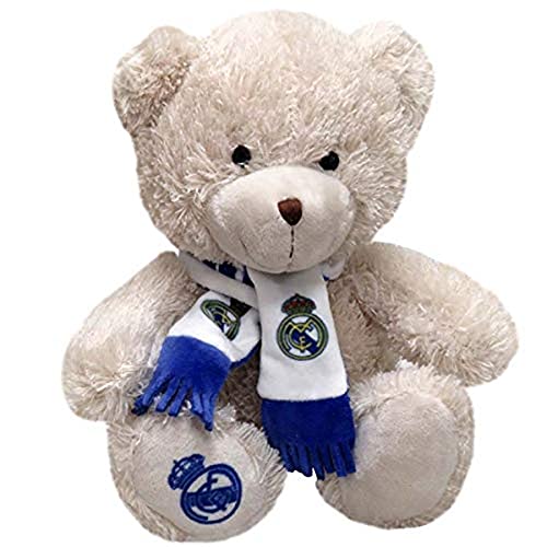 Real Madrid Peluche Osito con Bufanda 20 cm, Juventud Unisex