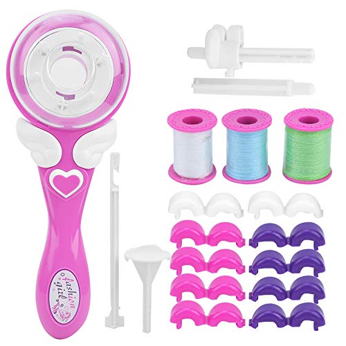 Redxiao Peaje para trenzar el Cabello, Herramientas de Peinado trenzadoras, 9.4x3.6in Rosa para niños, niñas, Madres Mayores de Seis años(Braiding Device Standard)