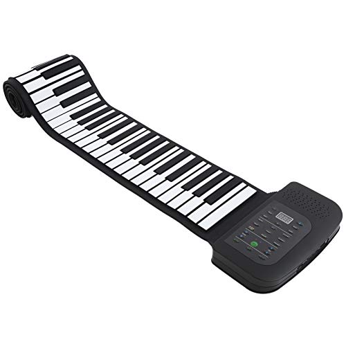 Regalos educativos, exquisita mano de obra, teclado de piano eléctrico, piano enrollable para niños, para uso doméstico(88 inglés clave)